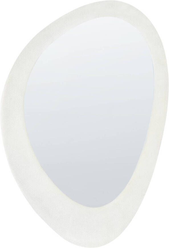 Beliani AUDES Wandspiegel Wit Fluweel