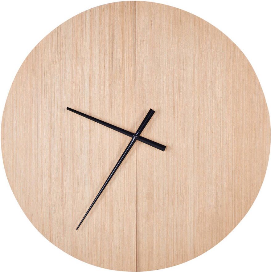 Beliani CABIC Wandklok-Lichte houtkleur-MDF