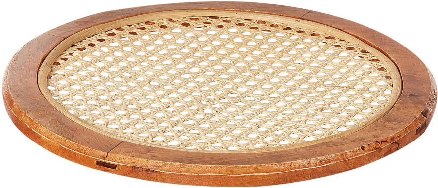 Beliani CAMORTA Blad-Beige-Rotan Essenhout