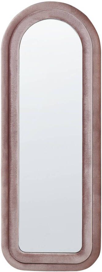 Beliani CULAN Wandspiegel Roze Fluweel
