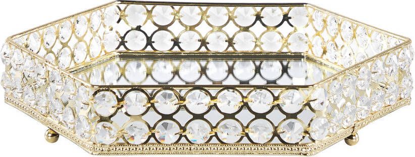 Beliani VATAN Blad-Goud-IJzer Glas
