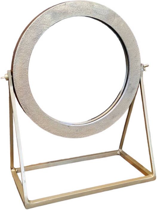 Benoa Lowell Brass Round Mirror on Standard 36 cm