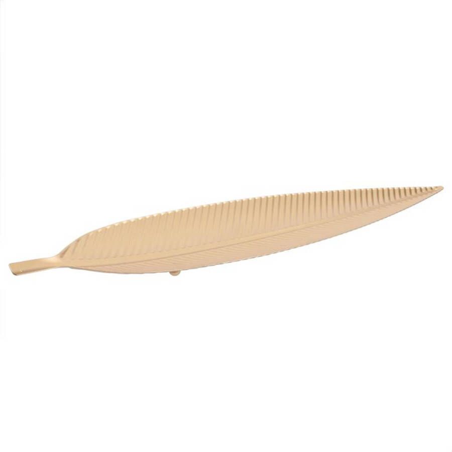 CASA DI ELTURO Metalen Tray Leaf Goud XL L55 cm