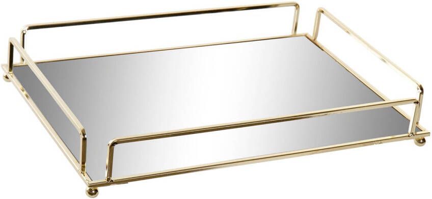 CASA DI ELTURO Mirror Tray Elegance Rechthoek Metalen spiegel dienblad Goud L30 x B20 x H5 cm