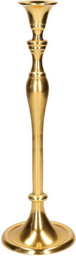Cepewa Luxe kaarsenhouder kandelaar klassiek goud metaal 10 x 10 x 33 cm kaars kandelaars