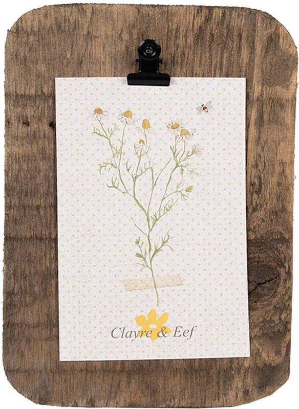 Clayre & Eef Fotolijst 14x2x20 cm Bruin Hout Rechthoek Fotohouder Bruin Fotohouder