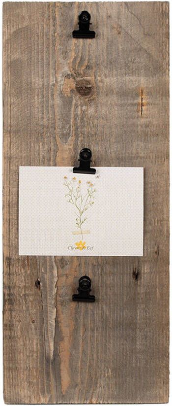 Clayre & Eef Fotolijst 15x3x36 cm Bruin Hout Rechthoek Fotohouder Bruin Fotohouder