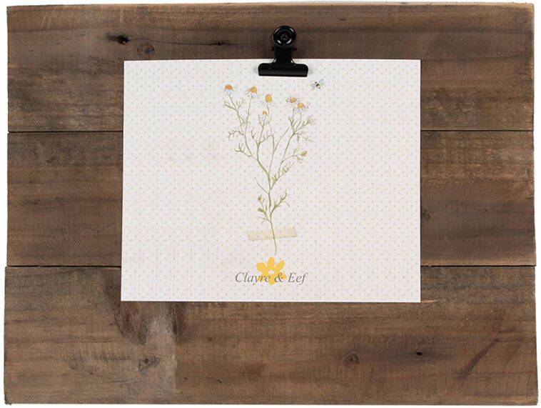 Clayre & Eef Fotolijst 32x3x25 cm Bruin Hout Rechthoek Fotohouder Bruin Fotohouder