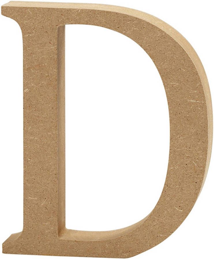 Creotime houten letter D 8 cm