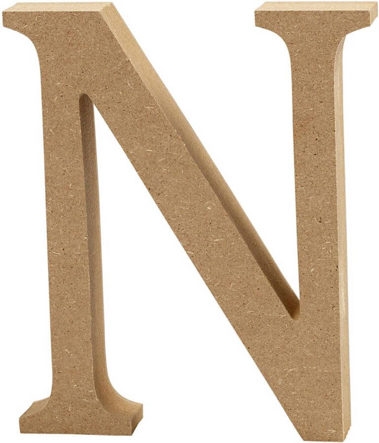 Creotime houten letter N 8 cm