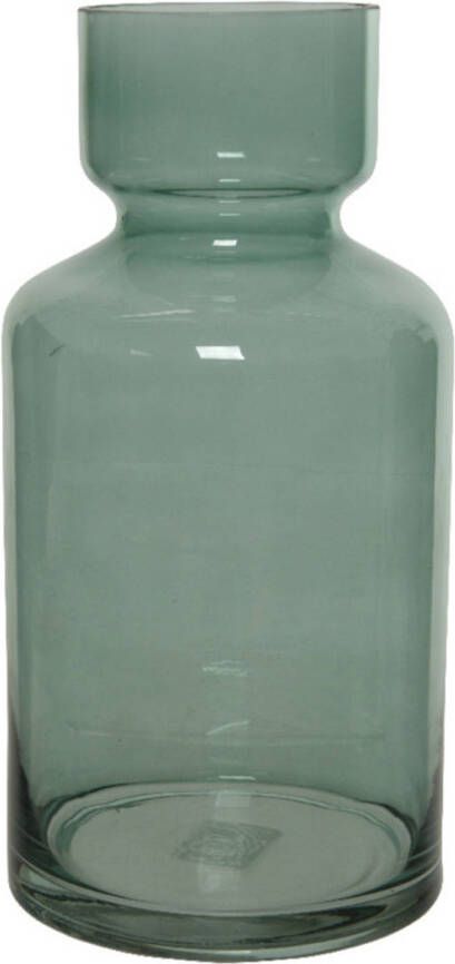 Decoris Groene vazen bloemenvaas 6 liter van glas 15 x 30 cm Vazen