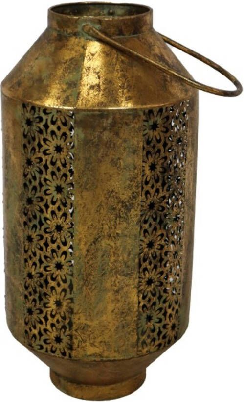 Dijk Natural Collections DKNC Lantaarn metaal met glas 27x57cm Goud