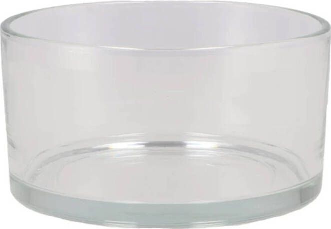 DK Design Schaal vaas laag model cilinder vorm D15 x H8 cm -A transparant glasA?A Vazen