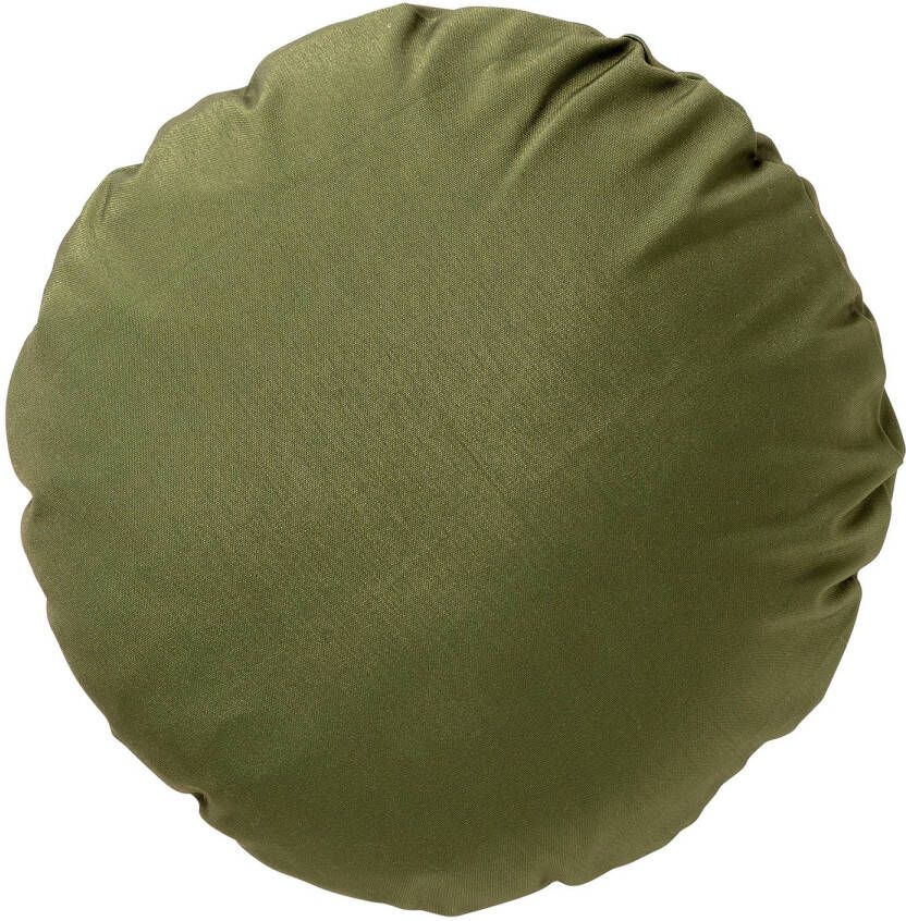 Dutch Decor SOL Sierkussen rond outdoor 40 cm Olive Branch waterafstotend en uv-bestendig groen
