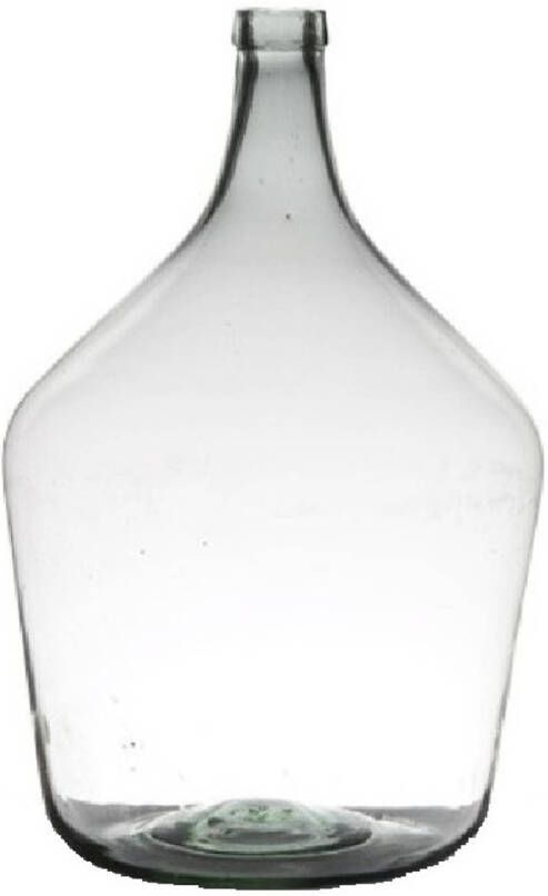 Hakbijl Glass Luxe stijlvolle flessen bloemenvaas B34 x H50 cm transparant glas Vazen