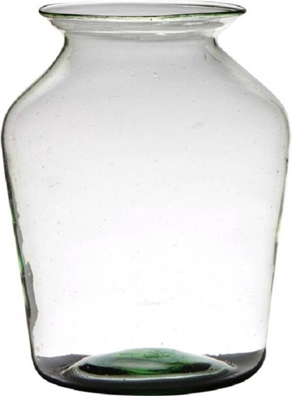 Hakbijl Glass Transparante luxe grote vaas vazen van glas 36 x 24 cm Vazen