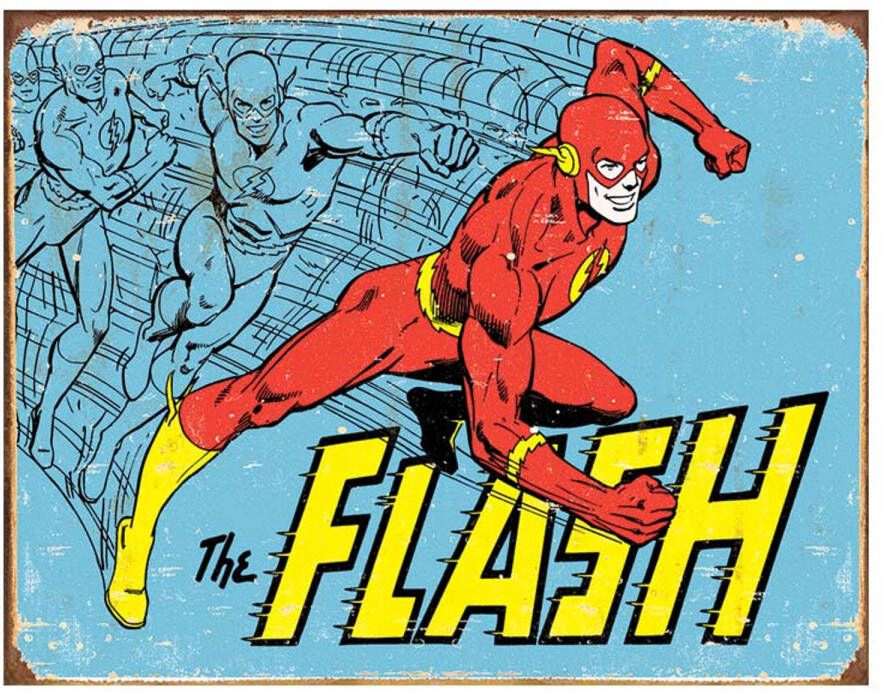 Huismerk Metalen retro bord The Flash
