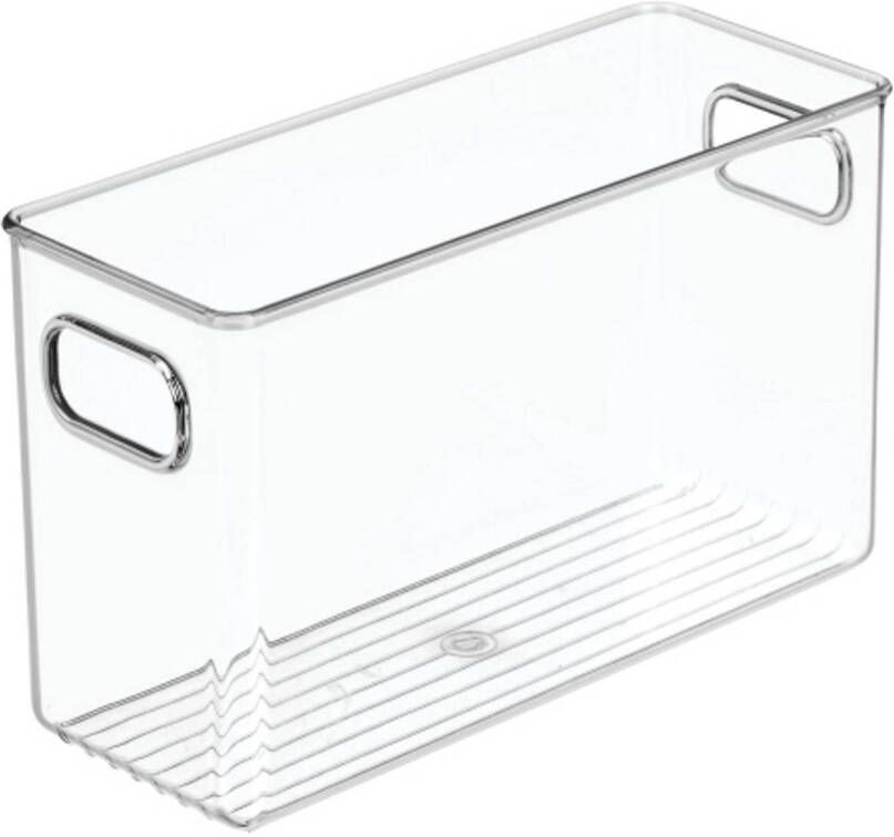 iDesign Opbergbox met Handvat 25.4 x 9.9 x 15.5 cm Kunststof Transparant Linus