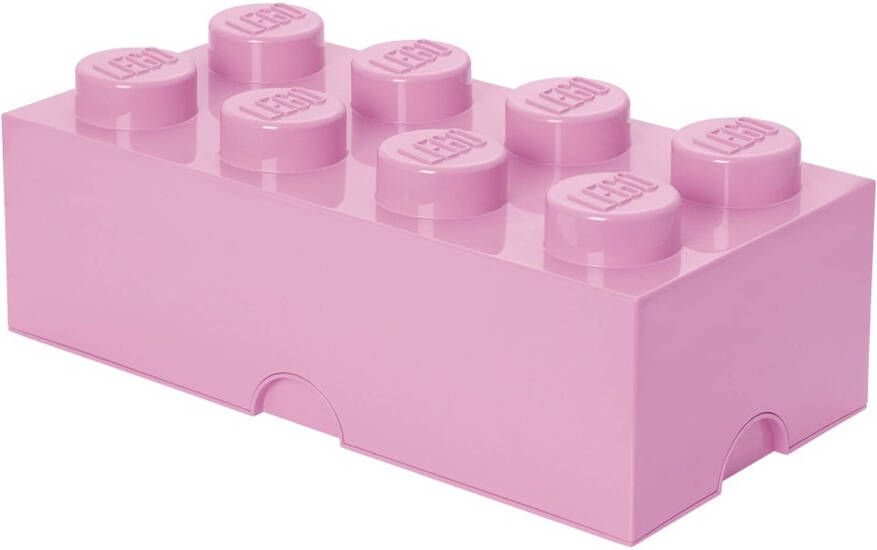 LEGO opbergsteen 8 noppen 25 x 50 cm polypropeen roze