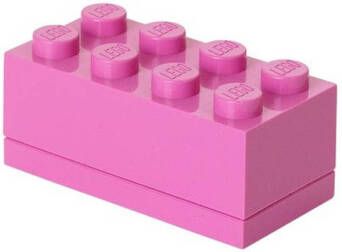 LEGO Opbergbox Mini Brick 8 Polypropyleen Roze