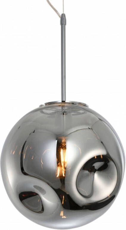 Leitmotiv hanglamp Blown 30 cm glas chroom