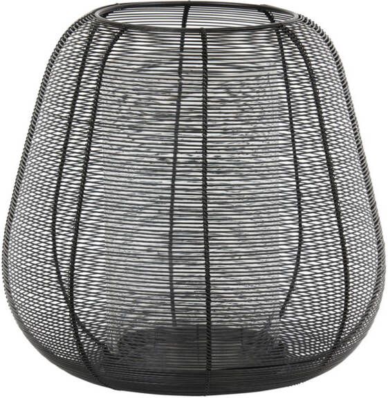 Light & Living Light&living Windlicht Ø34x31 cm ODETO mat zwart+glas