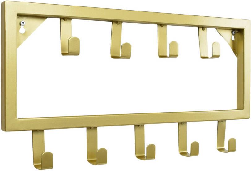 Loft42 Bono Small Kapstok Goud Metaal 9 haken 50x26x4