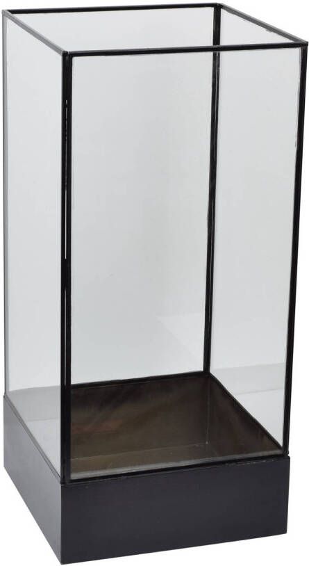 Loft42 Liva Windlicht Zwart Metaal 45x21x21