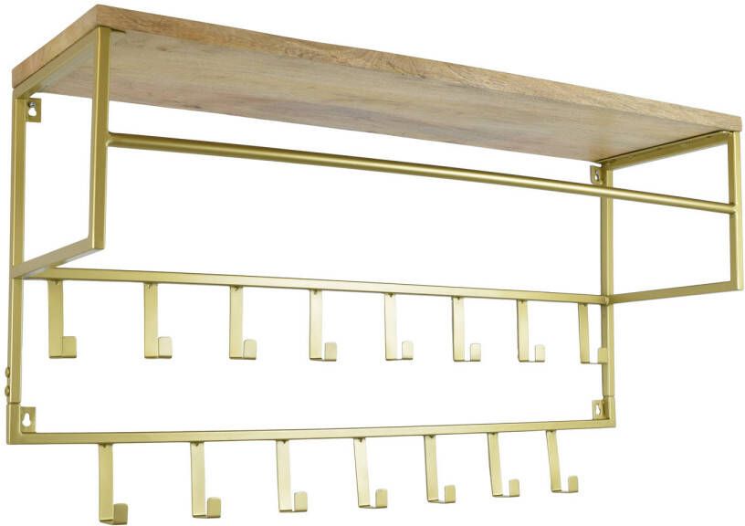 Loft42 Petri Kapstok 15 haken Metaal Goud 100x57x30