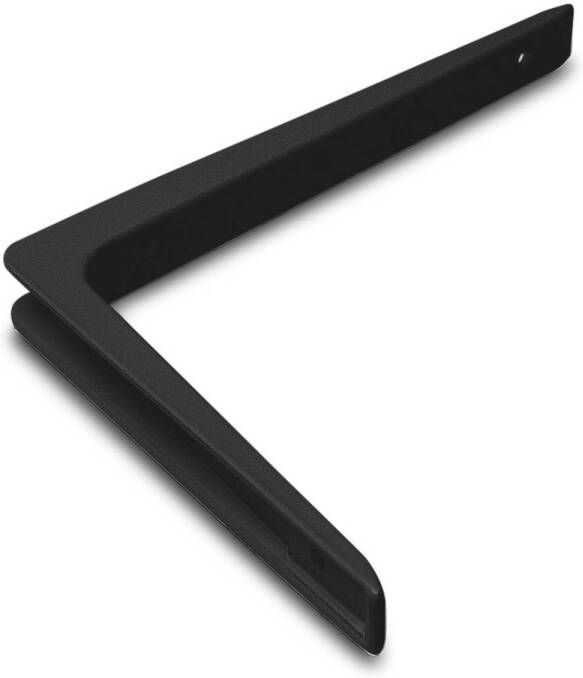 Merkloos 1x stuks planksteun planksteunen aluminium zwart 15 x 20 cm Plankdragers