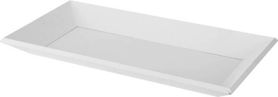 Merkloos Kaarsenbord plateau hout wit 20 x 40 cm rechthoekig Kaarsenplateaus