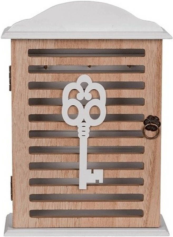 Merkloos Sleutelkast sleutelkluis landelijk 19 x 6 x 28 cm Sleutels opbergen Houten sleutelkastje Sleutelkastjes