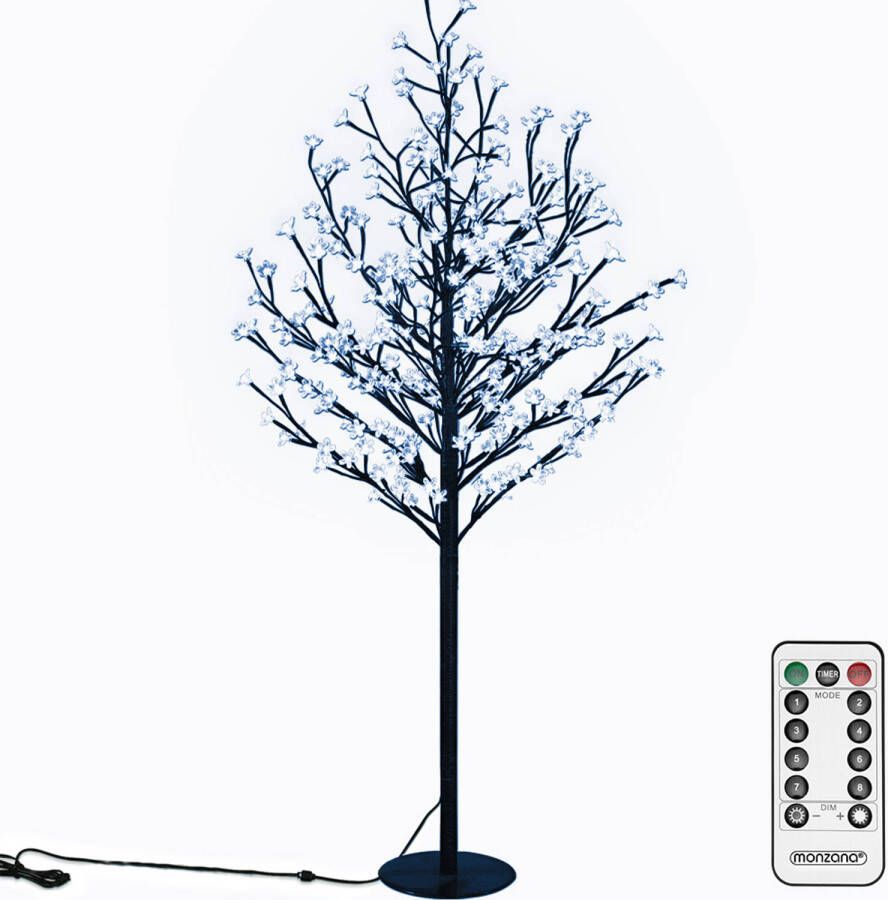 Monzana Kerst bloesem Kerstboom Kerstversiering Christmas Lichttakken Kerstverlichting 220 cm 220 LED&apos;s blauwe...