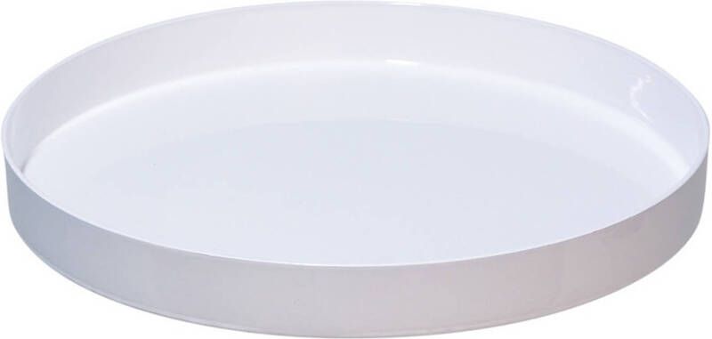 Othmar Decorations Kaarsenbord-plateau wit kunststof rond D27 cm Kaarsenonderzetter Kaarsenplateaus