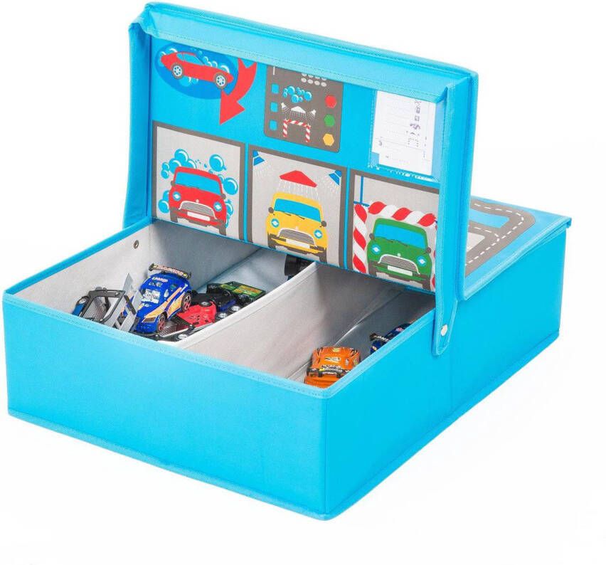 Pop it up Speelbox Garage Opbergdoos & Speelmat Opbergbox die past onder het bed Speelgoedkist voor auto&apos;s & ander