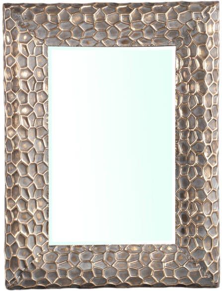 Ptmd Collection PTMD Ertas Gold iron mirror with pattern rectangle