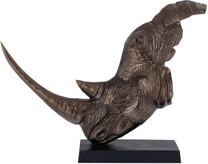 Ptmd Collection PTMD Iriss Brass casted alu rhino statue black base