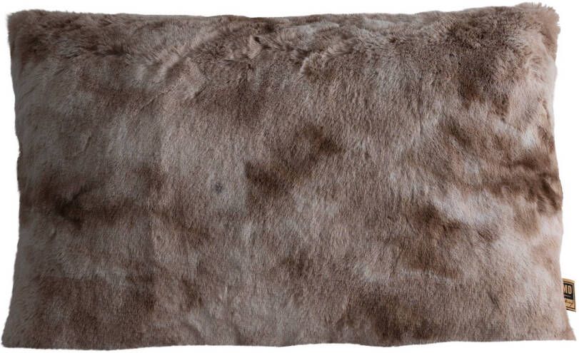 Ptmd Collection PTMD Linde Beige faux fur cushion rectangle