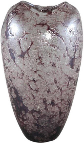 Ptmd Collection PTMD Michellee Purple solid glass vase round smoke S
