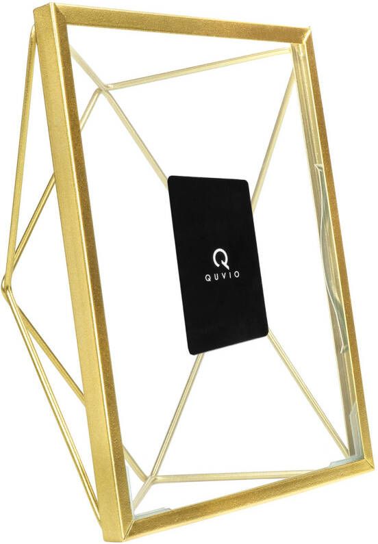 QUVIO Fotolijstje hexagon 15 x 20.5 cm staal Goud