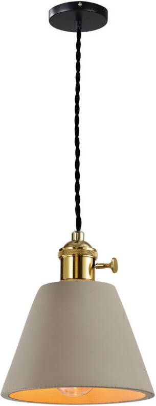 QUVIO Hanglamp landelijk Kegeltje van beton Diameter 12 cm