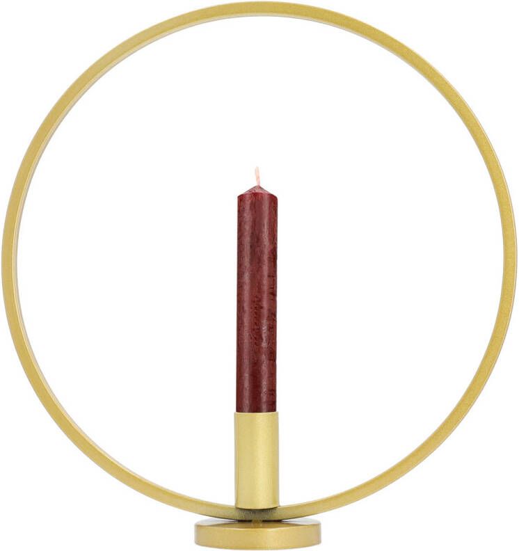 QUVIO Kandelaar Rond 29 cm Metaal Goud