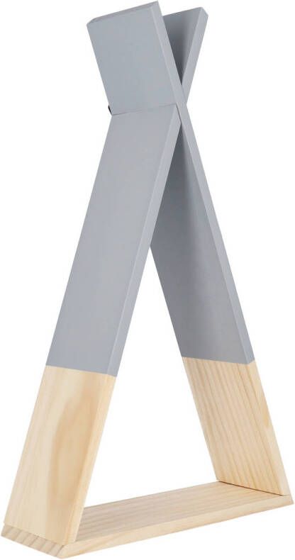 QUVIO Decoratieve Wandplank Driehoek Grijs
