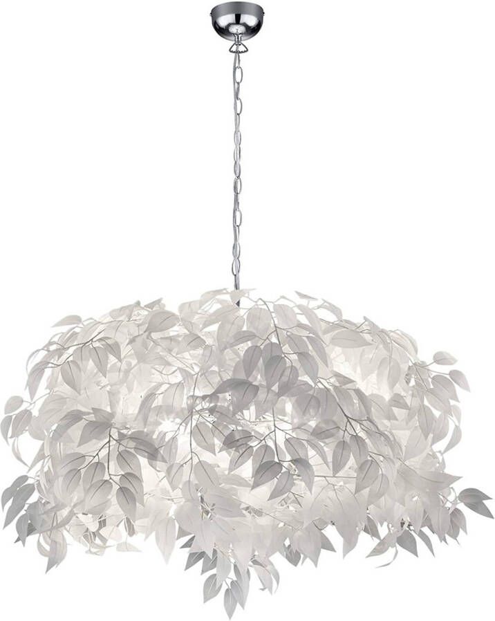 Reality hanglamp Leavy 150 x 70 cm E14 staal 28W wit chroom