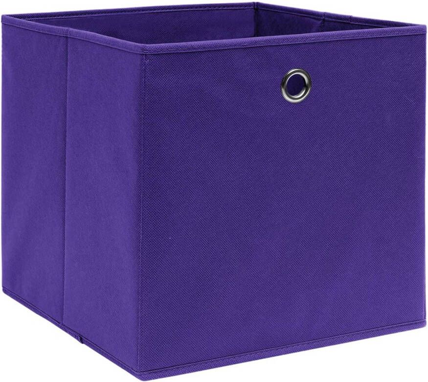 The Living Store Opbergbox nonwoven 28x28x28 cm paars