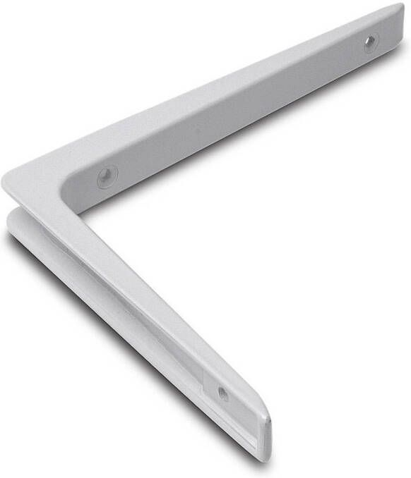 Merkloos 1x stuks plankdrager plankdragers wit gelakt aluminium 15 x 20 cm Plankdragers