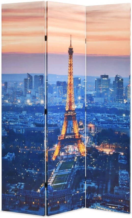 VidaXL Kamerscherm inklapbaar Parijs bij nacht 120x170 cm