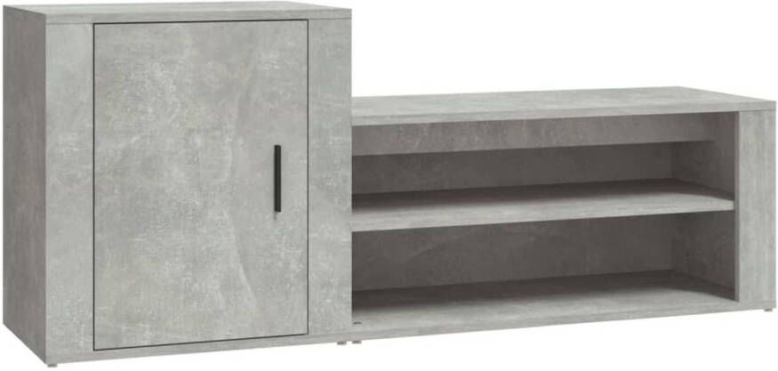 VidaXL Schoenenkast 130x35x54 cm bewerkt hout betongrijs