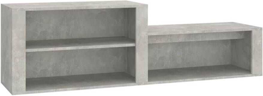 VidaXL Schoenenkast 150x35x45 cm bewerkt hout betongrijs