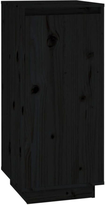 VidaXL Schoenenkast 35x35x80 cm massief grenenhout zwart